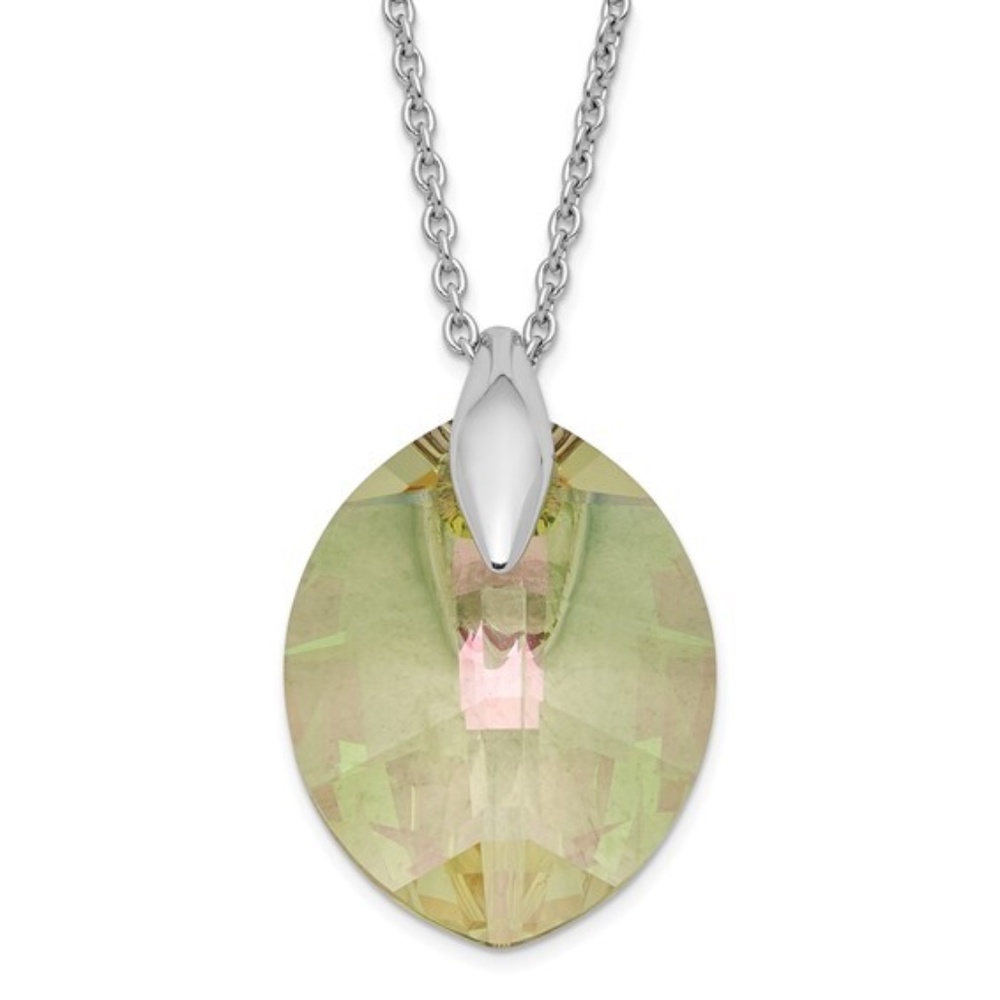 Crystal Marquise Sterling Silver Necklace